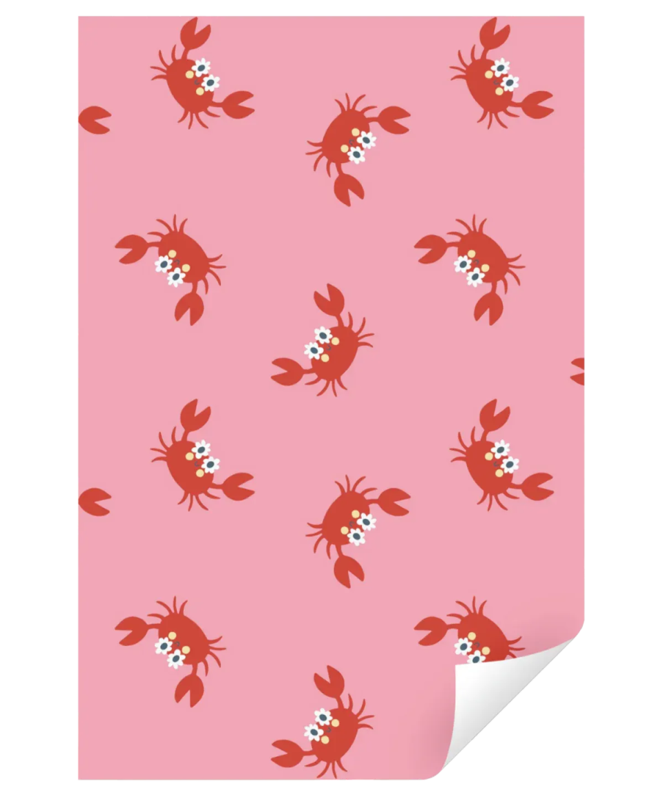 Kado Design - Geschenkpapier • Rosa mit Kraben - Motiv von Anne Pascal - Geschenkpapier - ROSA ECK Concept Store