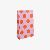 Kado Design - Geschenktüte mit Boden • Pink/Orange gepunktet (Lottie Dottie) - ROSA ECK
