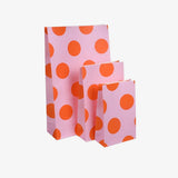 Kado Design - Geschenktüte mit Boden • Pink/Orange gepunktet (Lottie Dottie) - ROSA ECK