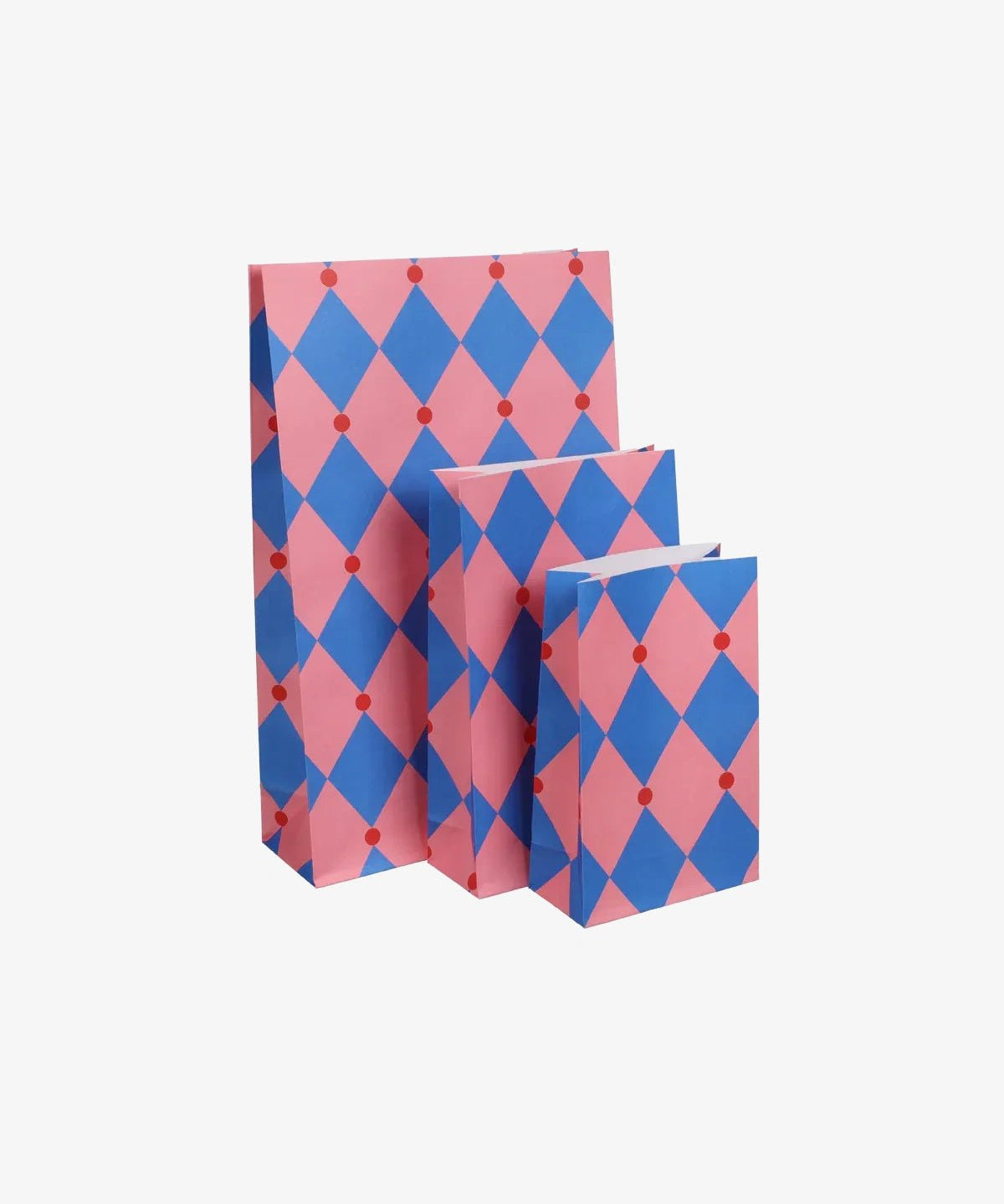 Kado Design - Geschenktüte mit Boden • Zirkus Pink/Blau/Rot - ROSA ECK