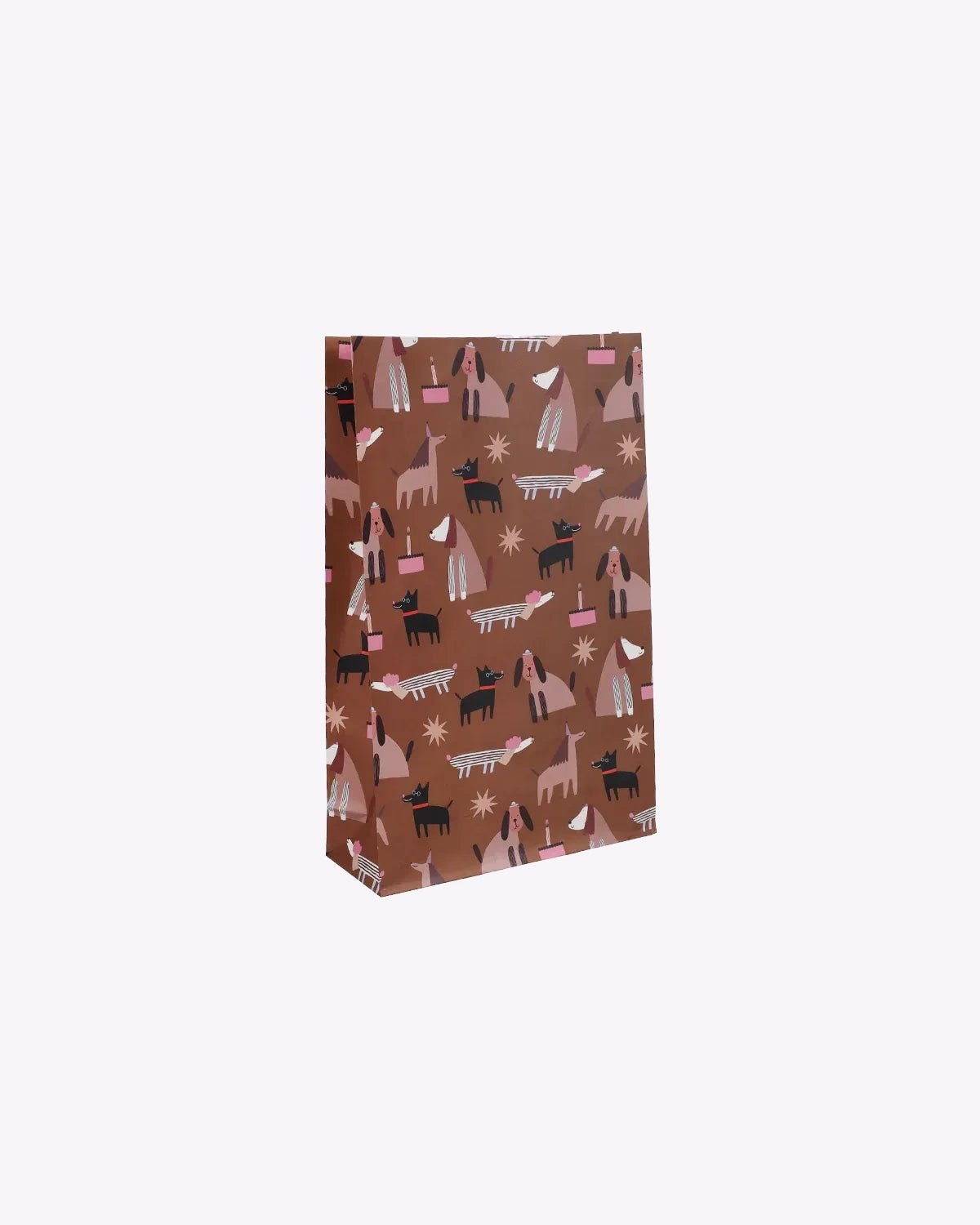 Kado Design - Geschenktüte mit Boden • Dogs (by Anna Katharina) - Geschenkverpackung - ROSA ECK