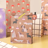 Kado Design - Geschenktüte mit Boden • Dogs (by Anna Katharina) - Geschenkverpackung - ROSA ECK