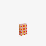 Kado Design - Geschenktüte mit Boden • Kariert Gelb/Orange/Rosa - ROSA ECK