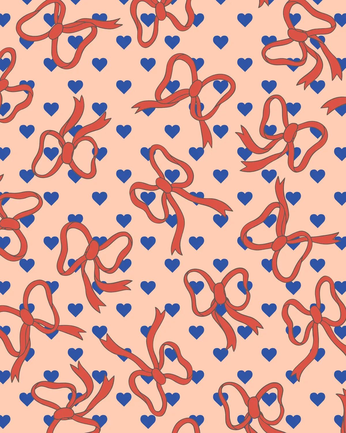 Kado Design - Geschenktüte mit Boden • Schleifen/Herz - Geschenkverpackung - ROSA ECK