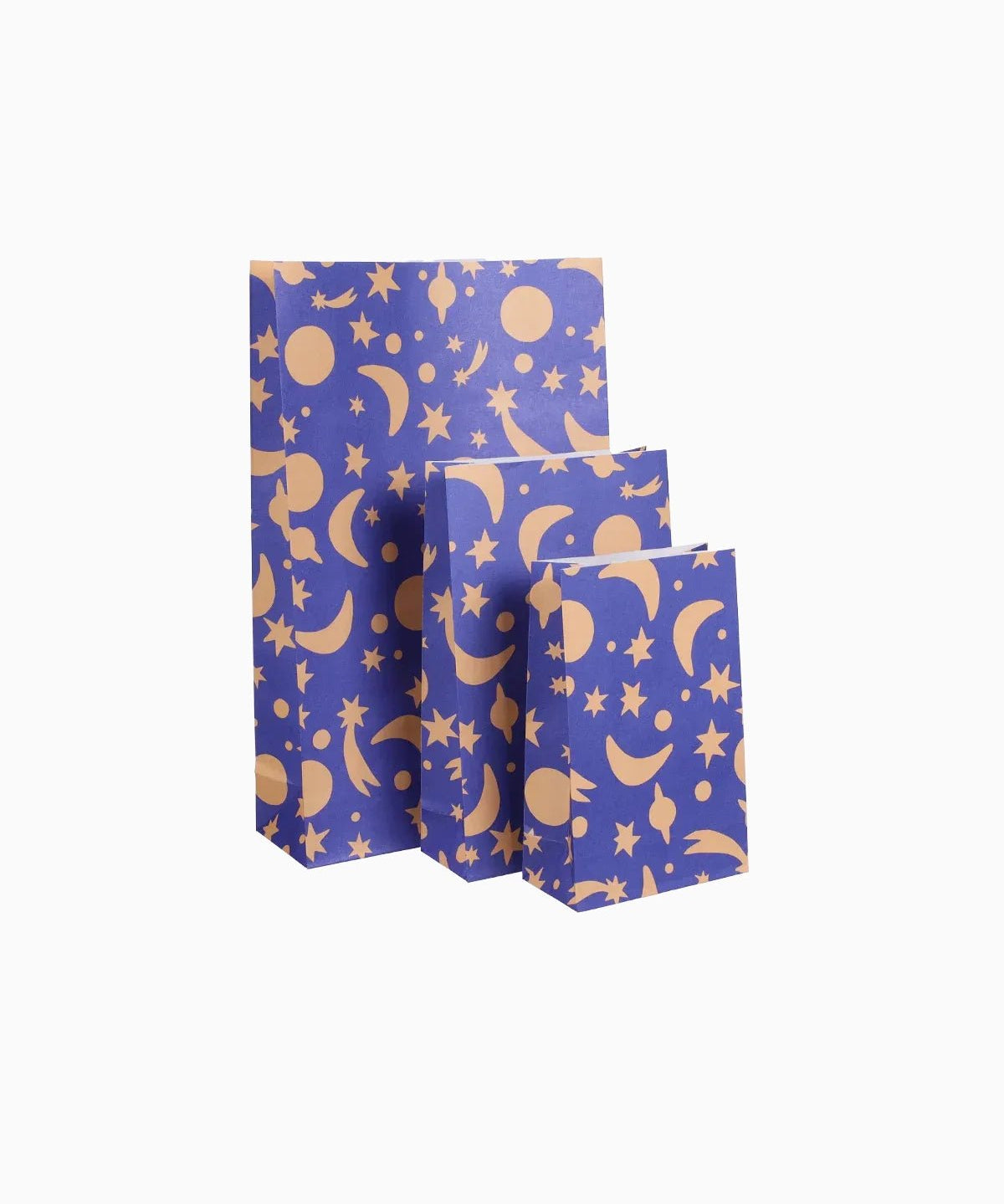 Kado Design - Geschenktüte mit Boden • Sonne, Mond & Sterne - Geschenkverpackung - ROSA ECK