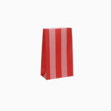 Kado Design - Geschenktüte mit Boden • Streifen Rot/Rosa - Geschenkverpackung - ROSA ECK