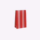 Kado Design - Geschenktüte mit Boden • Streifen Rot/Rosa - Geschenkverpackung - ROSA ECK