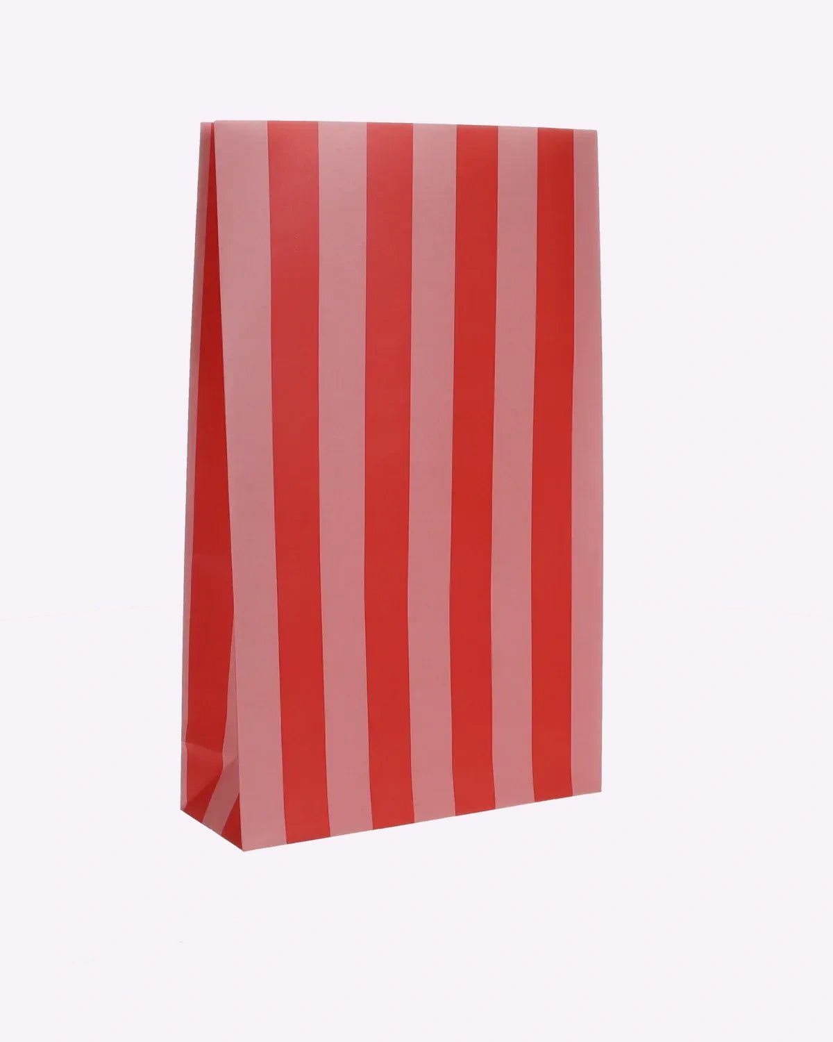 Kado Design - Geschenktüte mit Boden • Streifen Rot/Rosa - Geschenkverpackung - ROSA ECK
