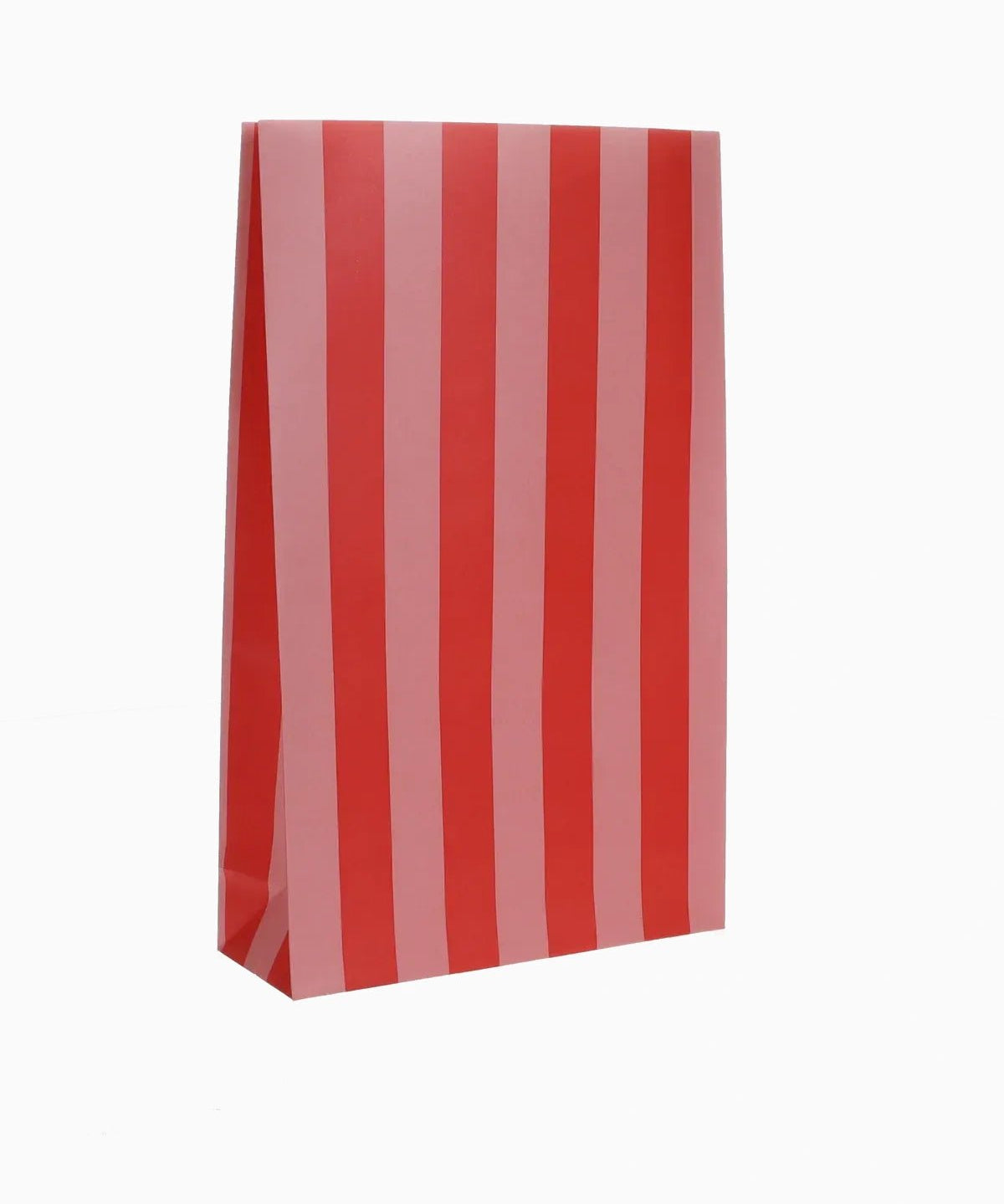 Kado Design - Geschenktüte mit Boden • Streifen Rot/Rosa - Geschenkverpackung - ROSA ECK