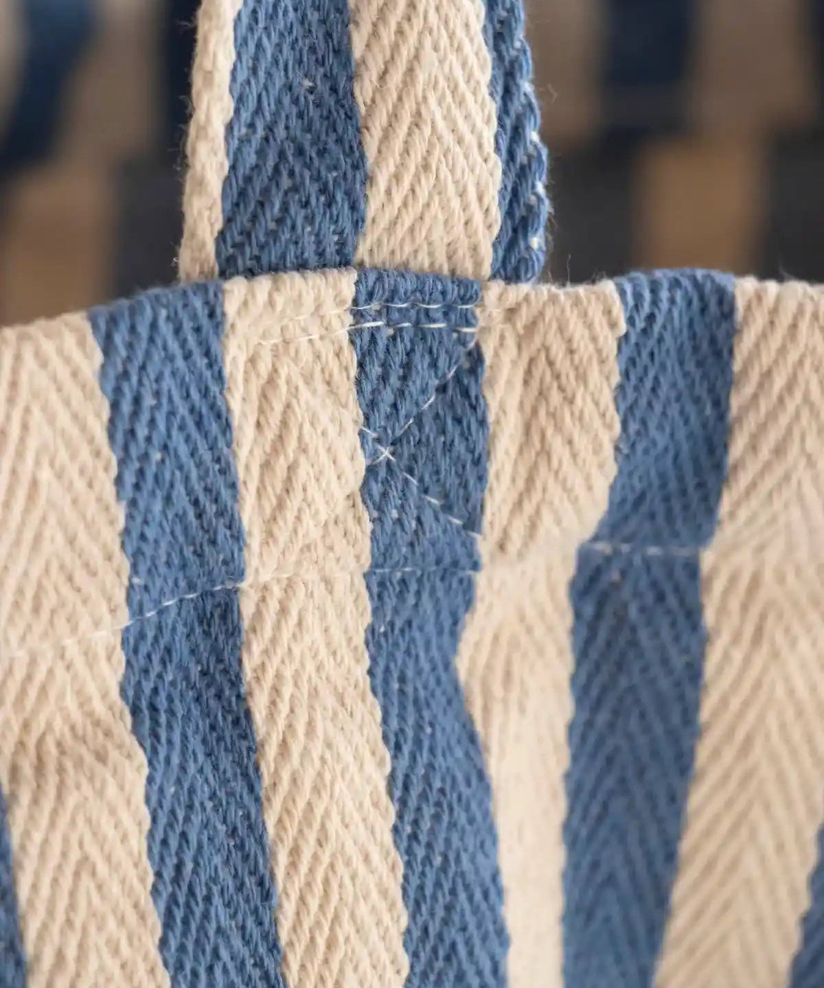 Kado Design - Gestreifte Tragetasche Natur | cornflower - ROSA ECK Concept Store