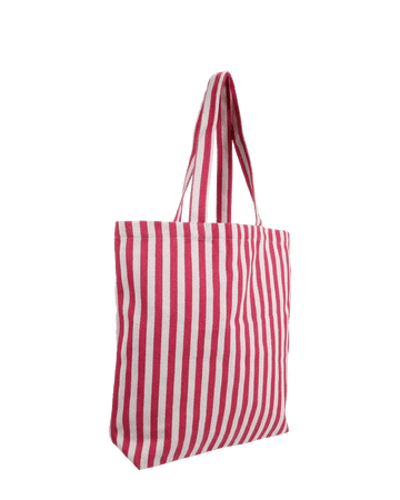 Kado Design - Gestreifte Tragetasche Natur | pink - ROSA ECK Concept Store