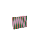 Kado Design - Gestreifter Kulturbeutel | light fuchsia + grass green + blood orange - ROSA ECK Concept Store