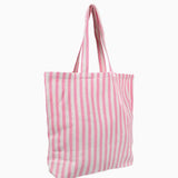 Kado Design - Große Tragetasche Natur • Streifen Hellrosa - Tasche - ROSA ECK
