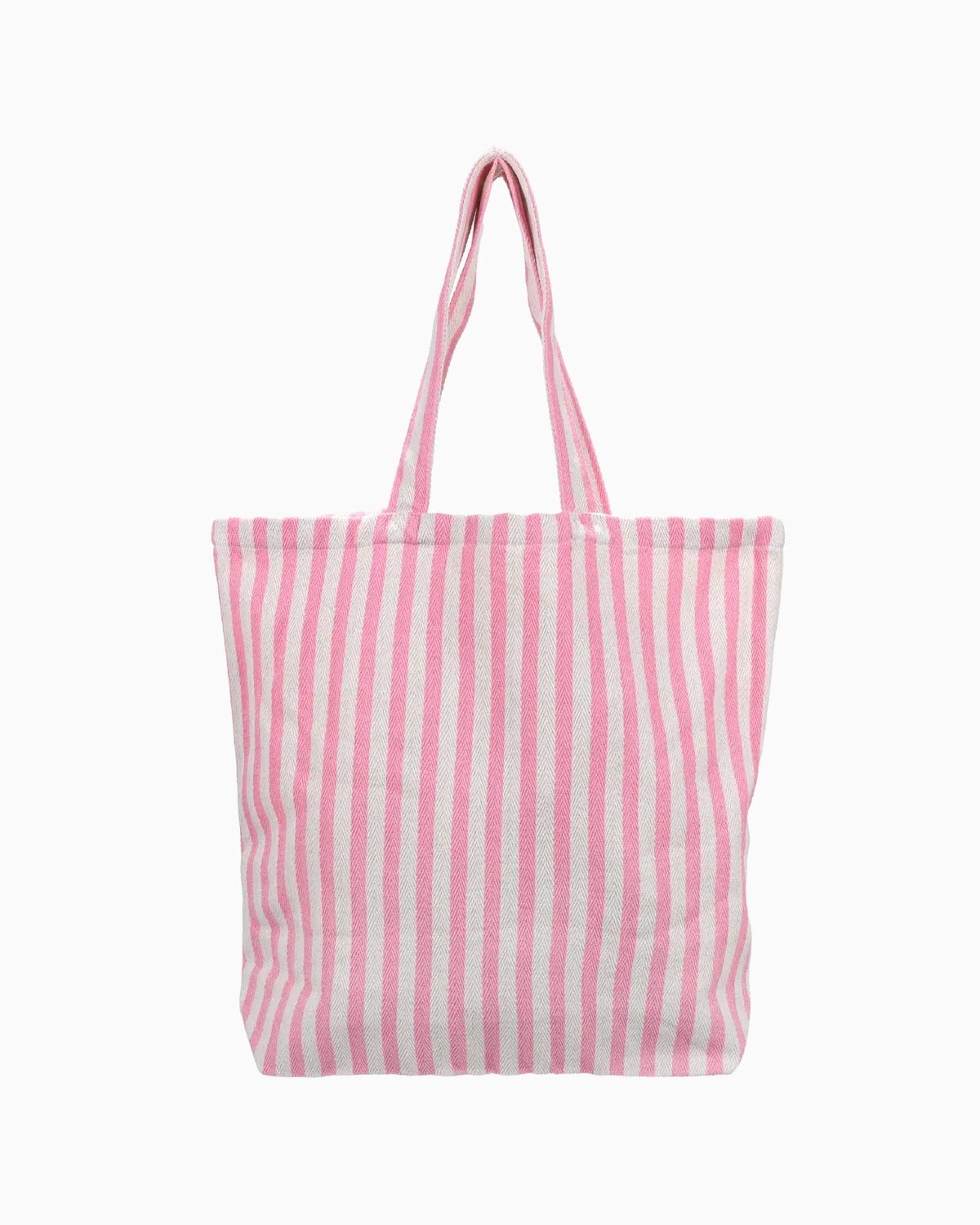 Kado Design - Große Tragetasche Natur • Streifen Hellrosa - Tasche - ROSA ECK
