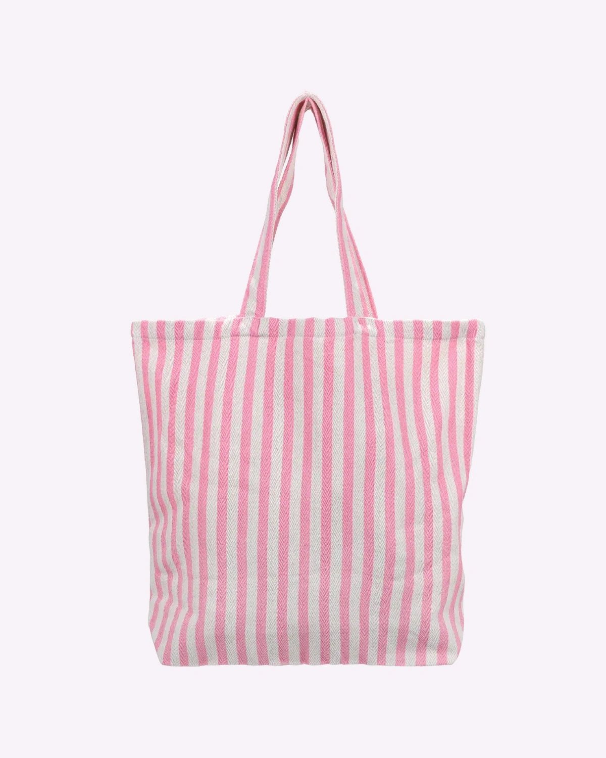Kado Design - Große Tragetasche Natur • Streifen Hellrosa - Tasche - ROSA ECK