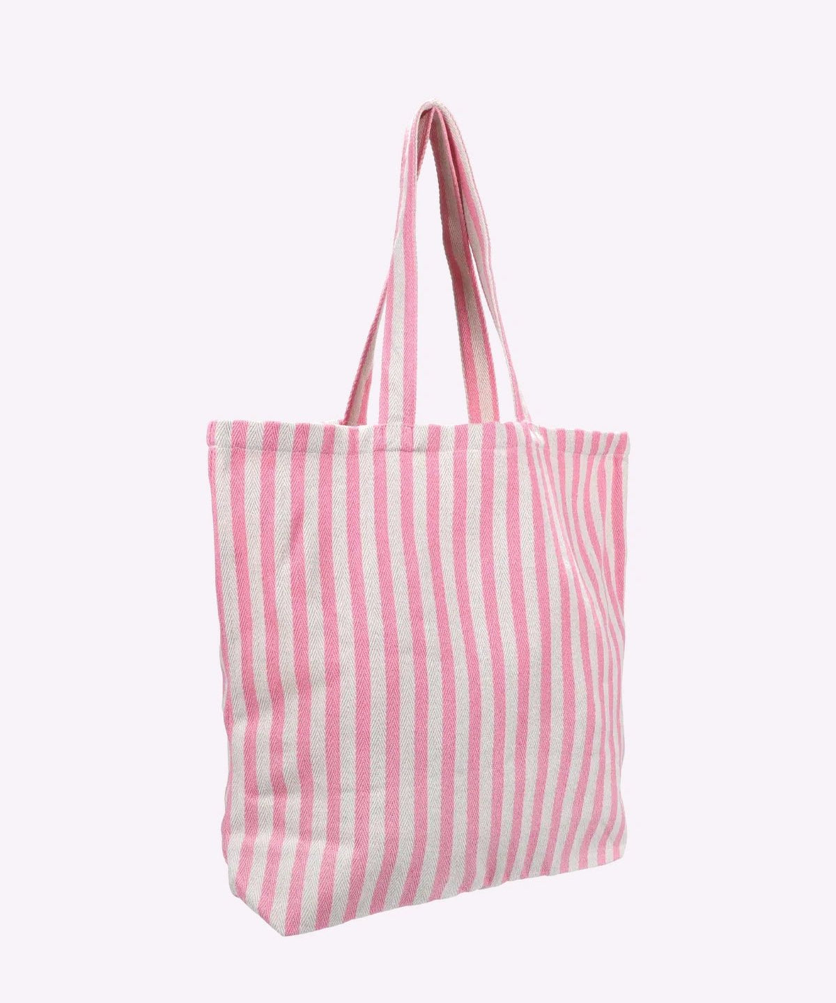 Kado Design - Große Tragetasche Natur • Streifen Hellrosa - Tasche - ROSA ECK
