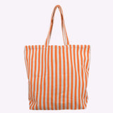 Kado Design - Große Tragetasche Natur • Streifen Orange - Tasche - ROSA ECK