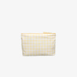 Kado Design - Kosmetiktasche aus Baumwolle • Buttergelb kariert - ROSA ECK