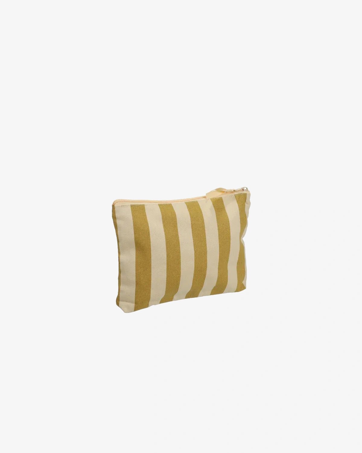 Kado Design - Kosmetiktasche aus Baumwolle • Creme/Grün gestreift - ROSA ECK