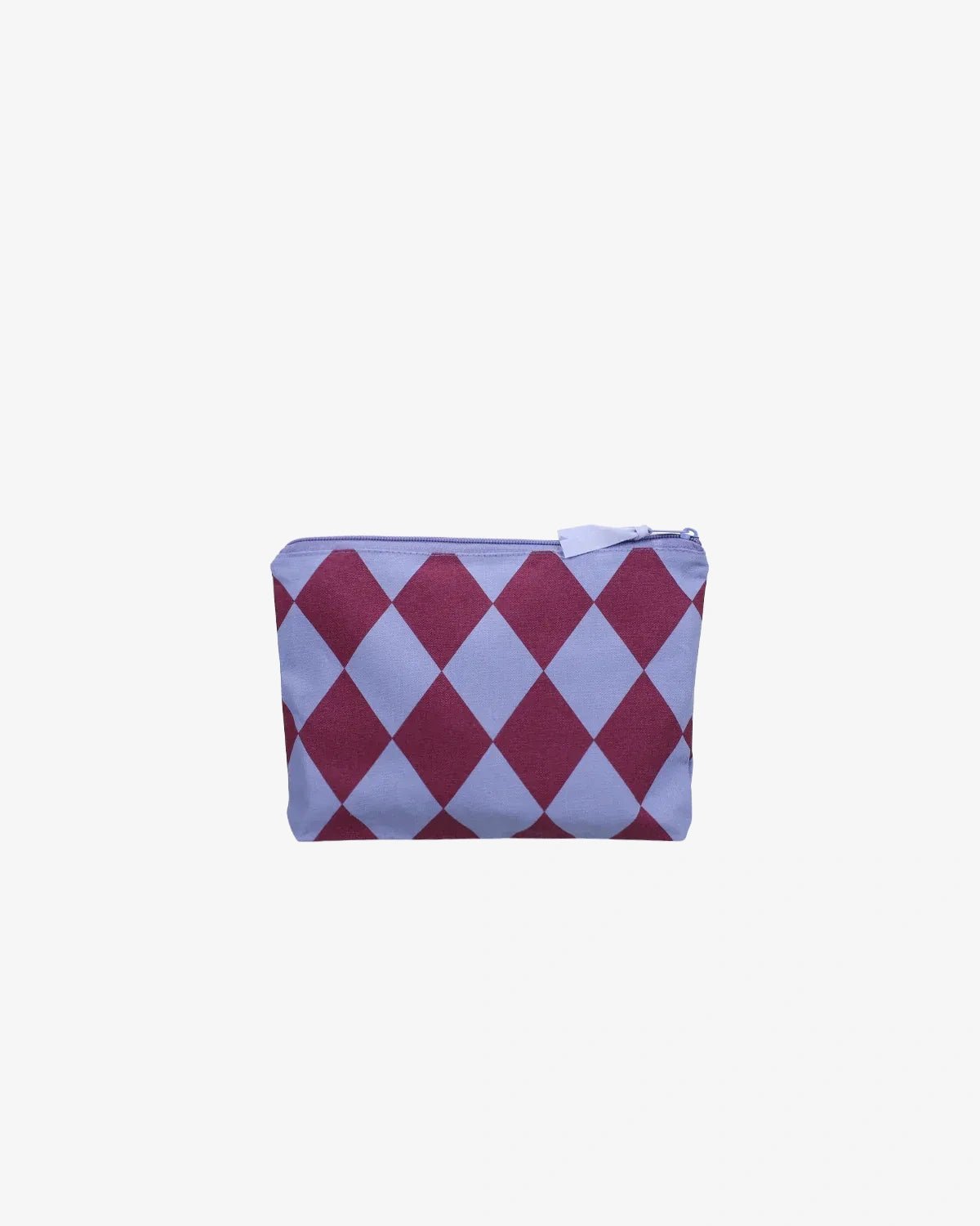 Kado Design - Kosmetiktasche aus Baumwolle • Hellblau/Lila Rauten - ROSA ECK