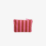 Kado Design - Kosmetiktasche aus Baumwolle • Pink/Braun gestreift - ROSA ECK
