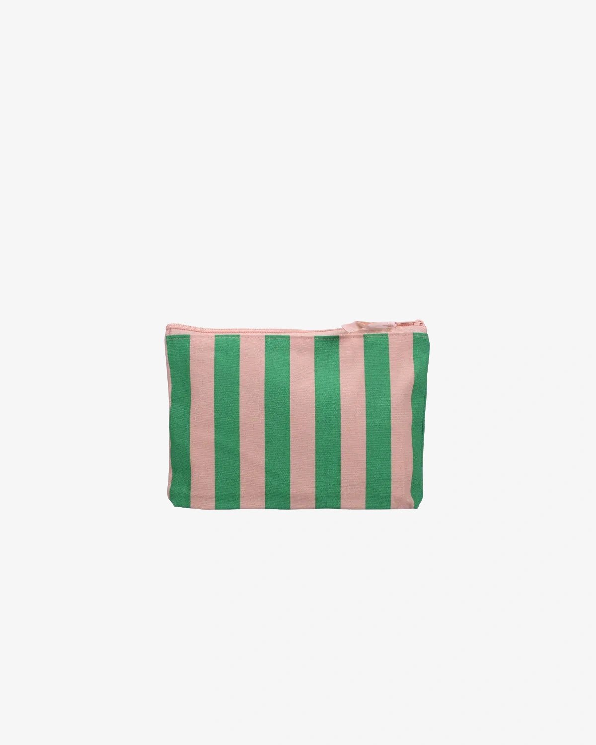 Kado Design - Kosmetiktasche aus Baumwolle • Rosa/Grün gestreift - ROSA ECK