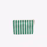Kado Design - Kosmetiktasche Natur • Streifen Grün - Kulturbeutel - ROSA ECK