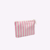 Kado Design - Kosmetiktasche Natur • Streifen Rosa - Kulturbeutel - ROSA ECK