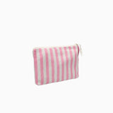 Kado Design - Kosmetiktasche Natur • Streifen Rosa - Kulturbeutel - ROSA ECK