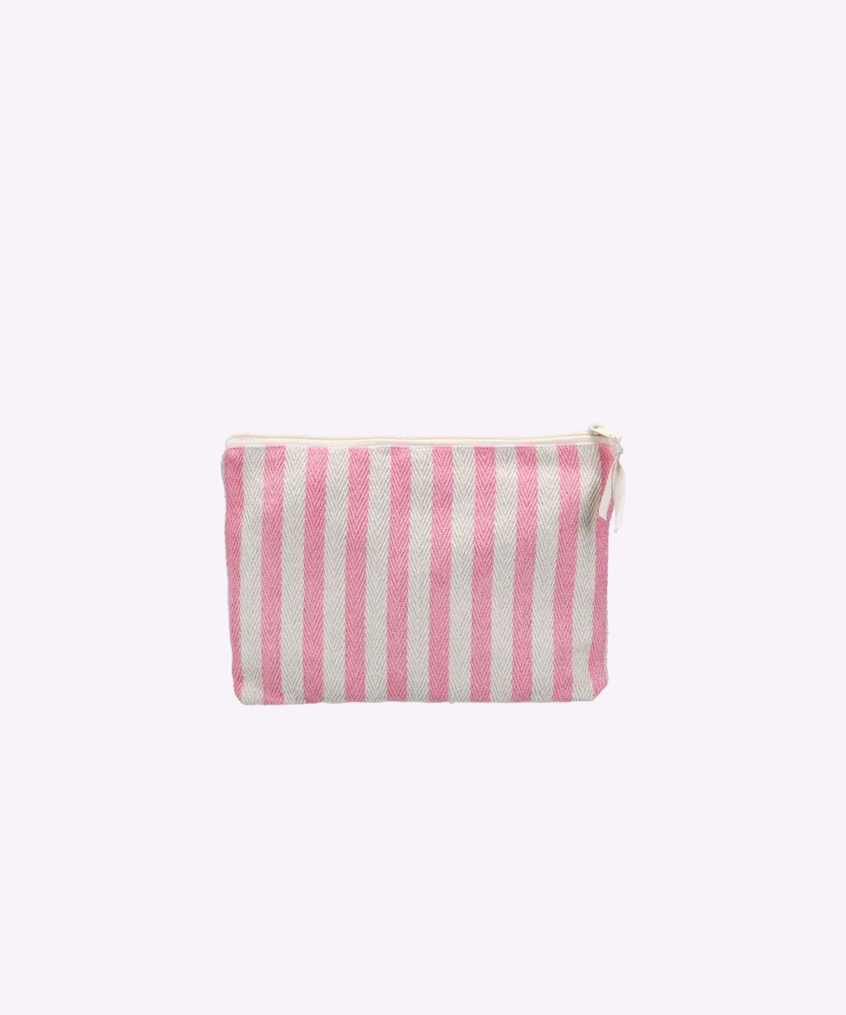 Kado Design - Kosmetiktasche Natur • Streifen Rosa - Kulturbeutel - ROSA ECK