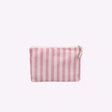 Kado Design - Kosmetiktasche Natur • Streifen Rosa - Kulturbeutel - ROSA ECK