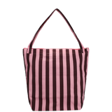 Kado Design - Reißverschlusstasche aus Baumwolle • Pink/Braun gestreift - Tasche - ROSA ECK Concept Store