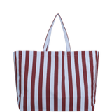 Kado Design - Strandtasche aus Baumwolle • Hellblau/Braun gestreift - Tasche - ROSA ECK Concept Store