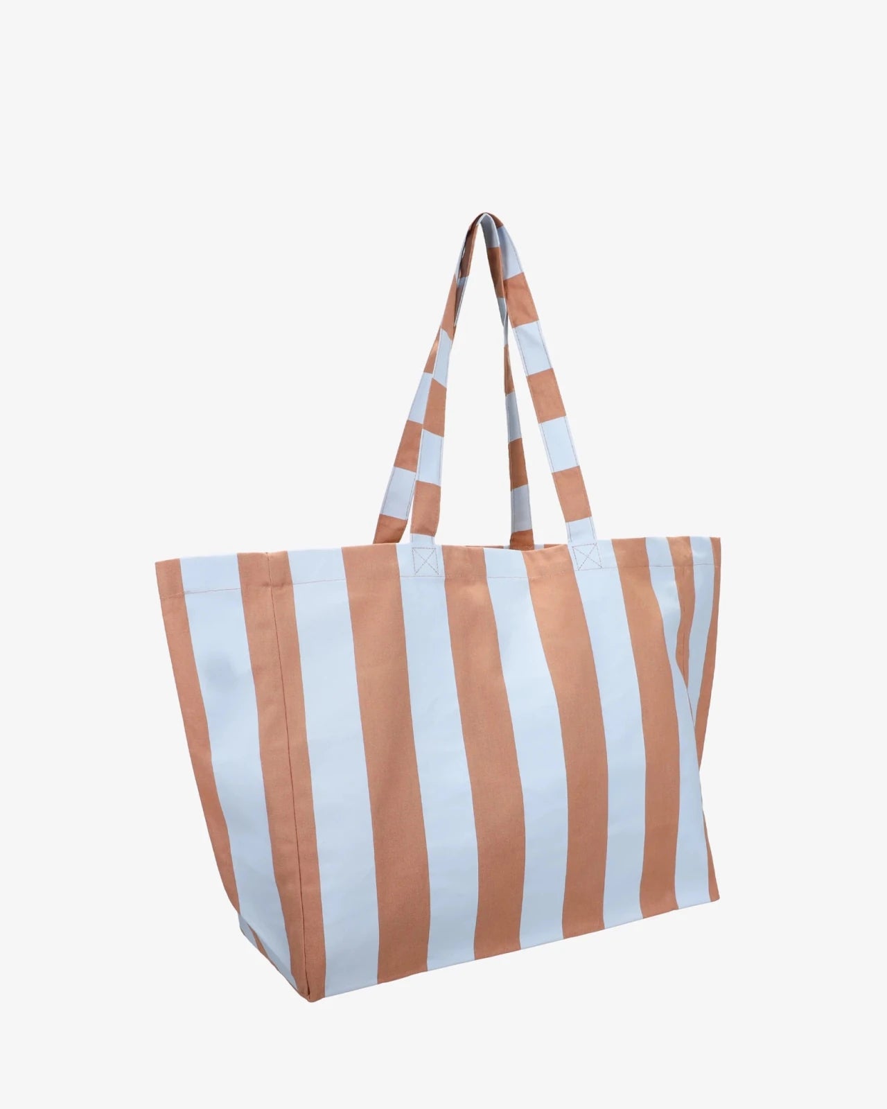 Kado Design - Strandtasche • Hellblau/Karamell gestreift - ROSA ECK