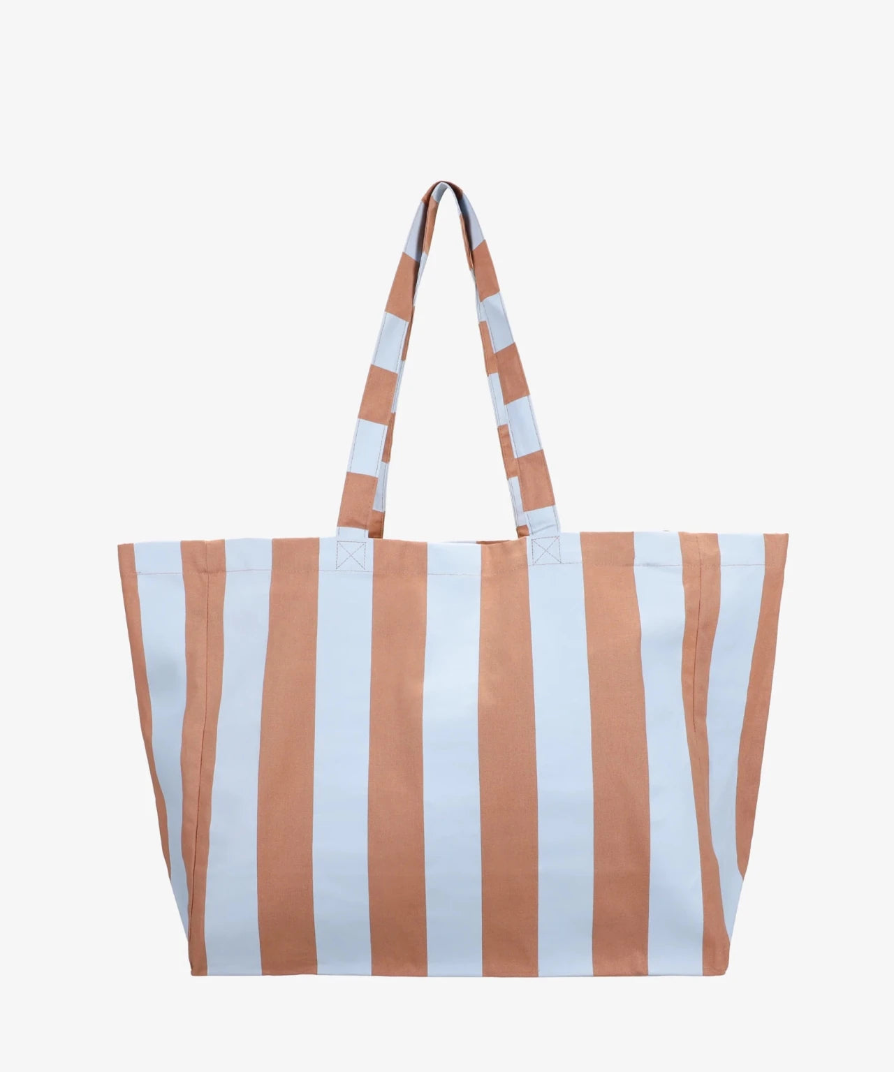 Kado Design - Strandtasche • Hellblau/Karamell gestreift - ROSA ECK