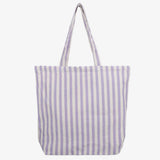 Kado Design - Strandtasche • Natur Streifen Lila - ROSA ECK