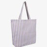 Kado Design - Strandtasche • Natur Streifen Lila - ROSA ECK