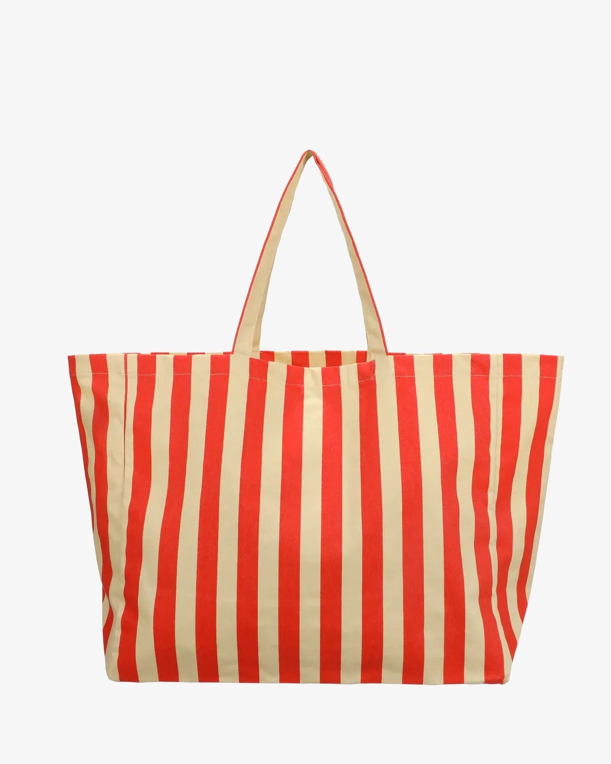 Kado Design - Strandtasche • Vanille/Rot gestreift - ROSA ECK