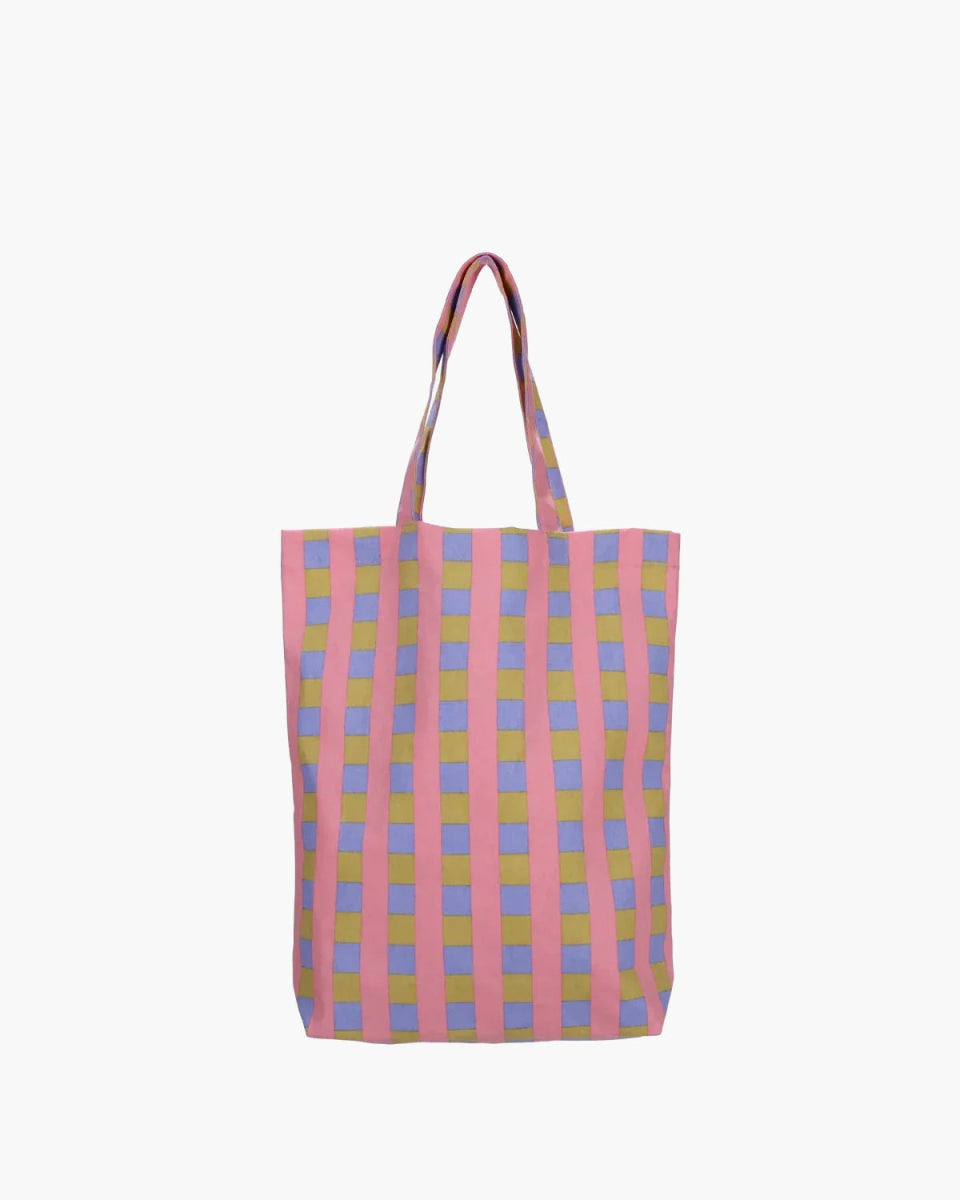 Kado Design - Tragetasche aus Baumwolle • Blau/Grün/Rosa - Tasche - ROSA ECK Concept Store