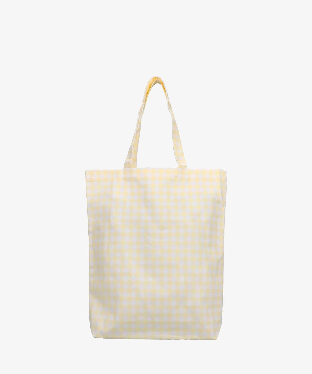 Kado Design - Tragetasche aus Baumwolle • Buttergelb kariert - ROSA ECK