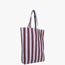 Kado Design - Tragetasche aus Baumwolle • Hellblau + Braun - ROSA ECK