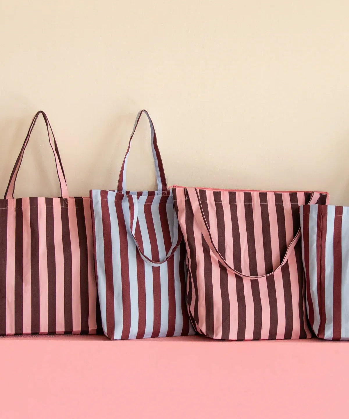 Kado Design - Tragetasche aus Baumwolle • Hellblau + Braun - ROSA ECK