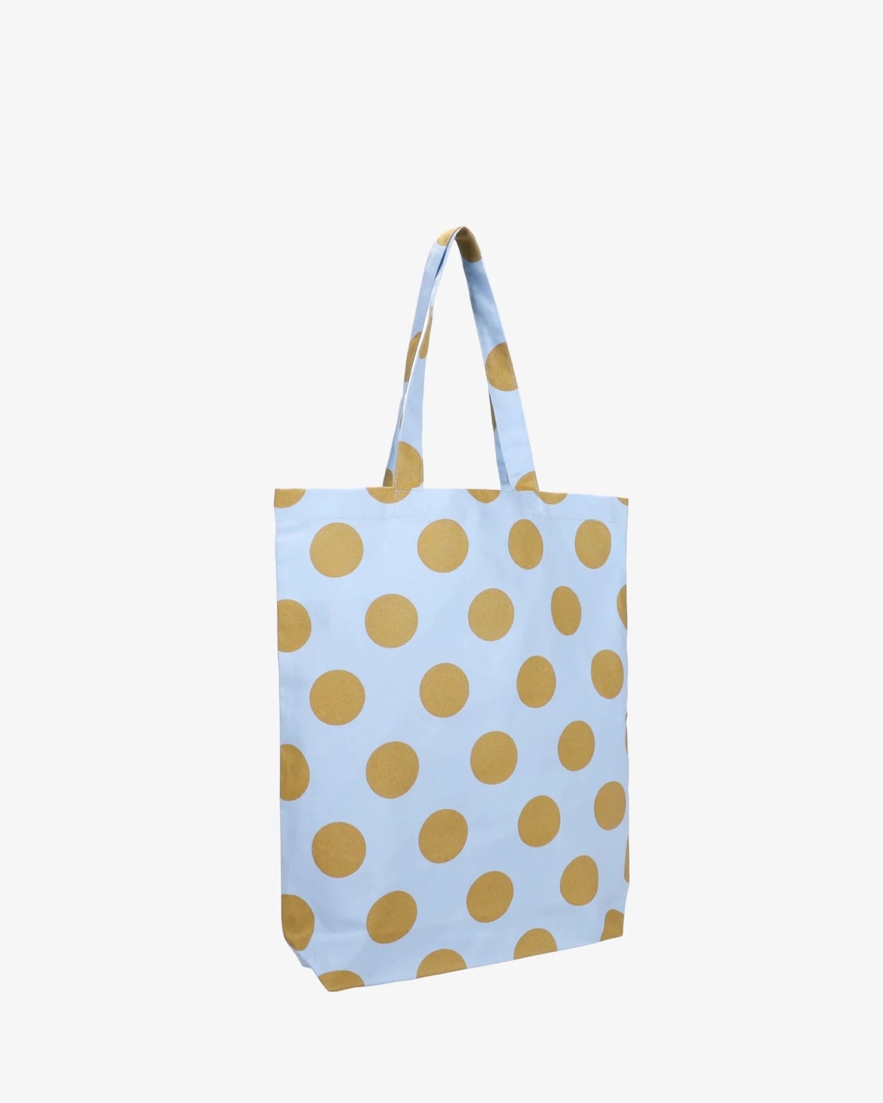 Kado Design - Tragetasche aus Baumwolle • Hellblau/Curry gepunktet - ROSA ECK