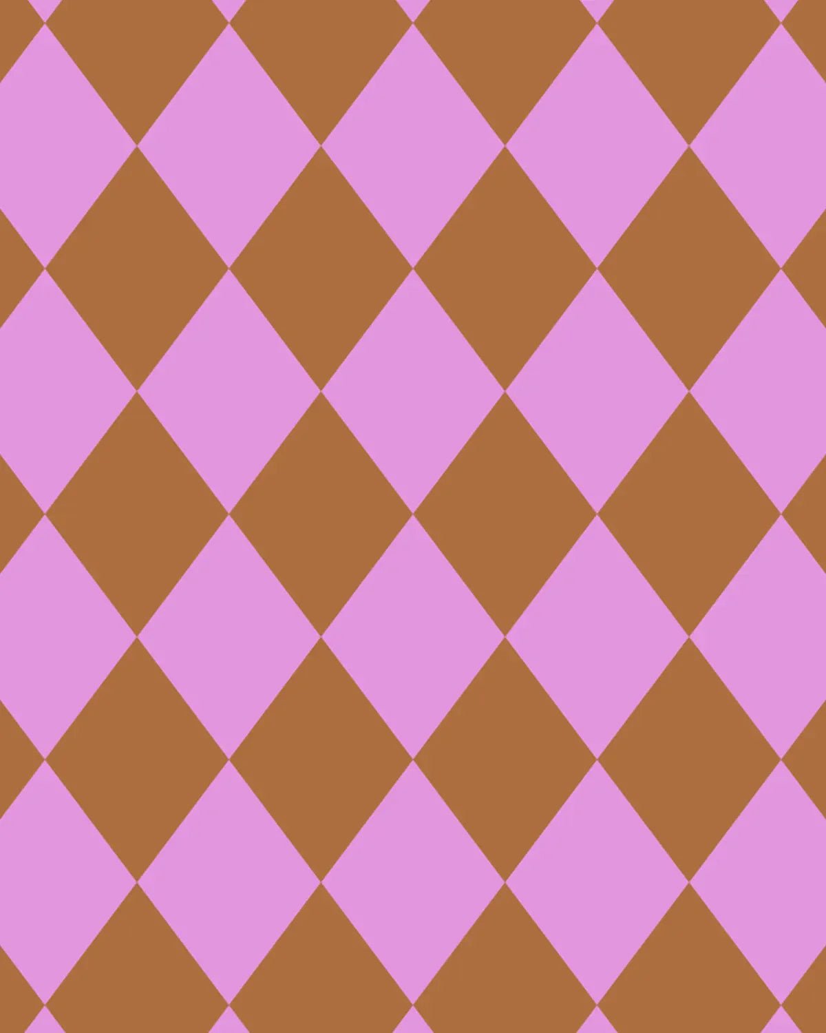 Kado Design - Tragetasche aus Baumwolle • Lila/Braun Rauten - ROSA ECK