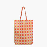 Kado Design - Tragetasche aus Baumwolle • Orange/Gelb/Rosa kariert - Tasche - ROSA ECK Concept Store
