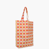 Kado Design - Tragetasche aus Baumwolle • Orange/Gelb/Rosa kariert - Tasche - ROSA ECK Concept Store