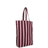 Kado Design - Tragetasche aus Baumwolle • Pink/Braun gestreift - Tasche - ROSA ECK Concept Store