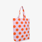 Kado Design - Tragetasche aus Baumwolle • Rosa/Orange gepunktet - ROSA ECK