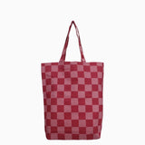Kado Design - Tragetasche aus Baumwolle • Rot / Dunkelrot kariert - Tasche - ROSA ECK Concept Store