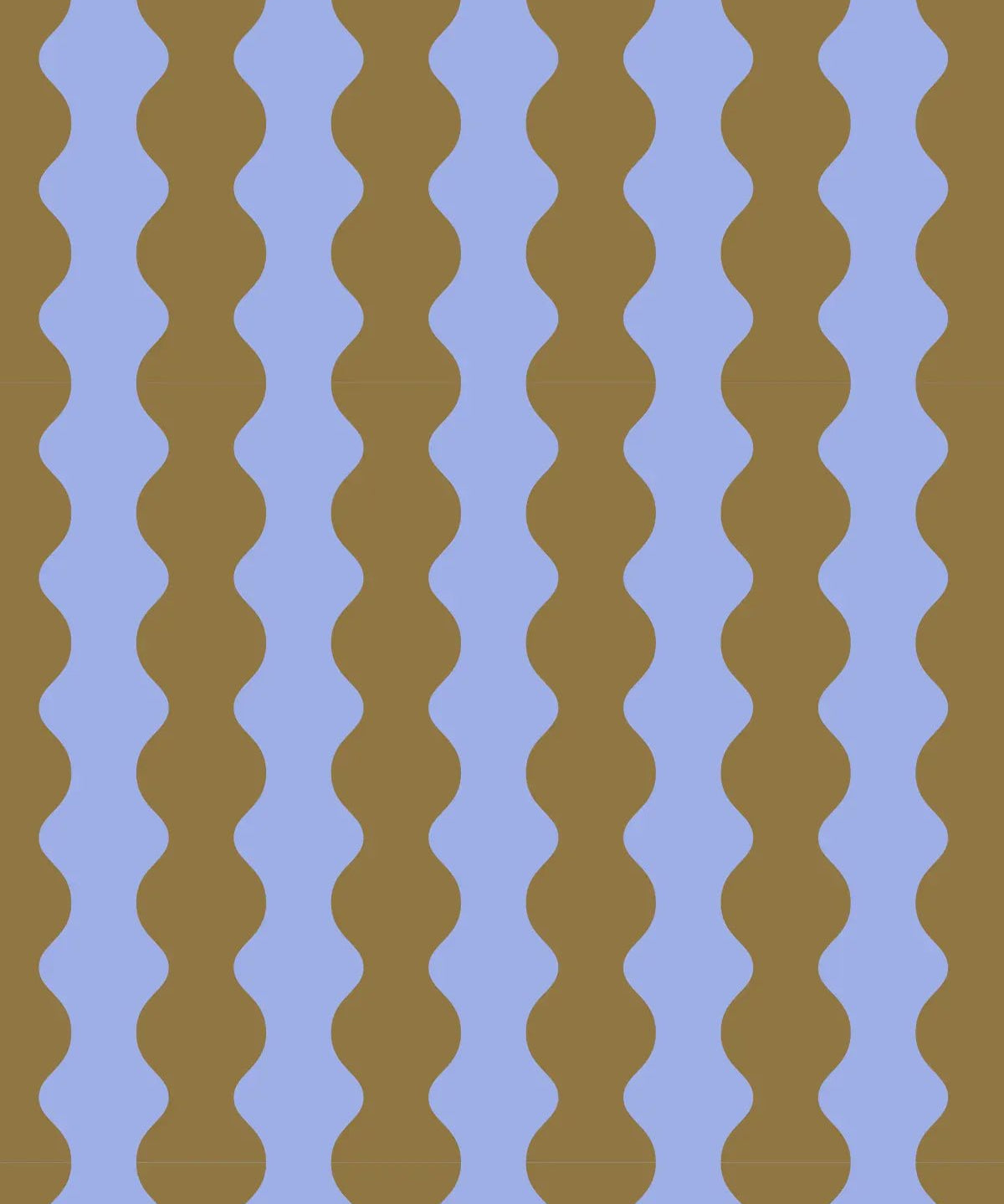 Kado Design - Tragetasche aus Baumwolle • Wavy Hellblau + Olivgrün - Tasche - ROSA ECK